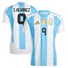 Camiseta de fútbol Argentina J. Alvarez 9 Primera Equipación 2024 - Hombre